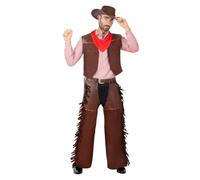 Funidelia | Cowboy Gunfighter Costume for man Cowboys, Indian, Western - Costume for adults accessory fancy dress & props for Halloween, carnival & parties - Size M - L - Brown