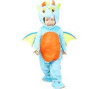 Funidelia | Cute Dragon Costume for Babies for baby Animals - Costumes for kids, accessory fancy dress & props for Halloween, carnival & parties - Size 0-6 months - Blue