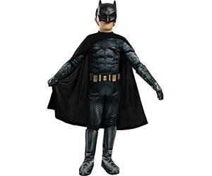 Funidelia | Deluxe Batman Costume - Justice League for boy Superheroes, DC Comics - Costumes for kids, accessory & fancy dress for Halloween, carnival & parties - Black