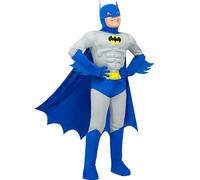 Funidelia | Deluxe Batman The Brave & the Bold Costume for boy The Dark Knight, Superheroes - Costumes for kids, accessory fancy dress for Halloween, carnival & parties - Black