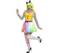 Funidelia | Deluxe Clown Costume for woman - Clowns, Circus, Funny - Costume for adults accessory fancy dress & props for Halloween, carnival & parties - Yellow