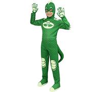 Funidelia Deluxe Gekko PJ Masks Costume for boy, Official License, Size 7-9 years Cartoons, Catboy - Fancy dress for kids for parties, Carnival and Halloween