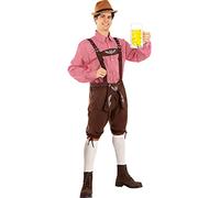 Funidelia | Deluxe Oktoberfest Costume for man Tyrolean, Bavarian, Oktoberfest, Germany - Costume for adults accessory fancy dress & props for Halloween, carnival & parties - Size M - Brown