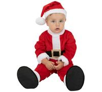 Funidelia | Deluxe Santa Claus Costume for Babies for baby Christmas - Costumes for kids, accessory fancy dress & props for Halloween, carnival & parties - Size 6-12 months - Red