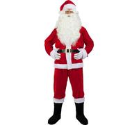 Funidelia | Deluxe Santa Claus Costume for man Santa, Christmas - Costumes for adults, accessory fancy dress & props for Halloween, carnival & parties - Size 3XL - Red