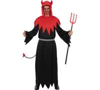 Funidelia | Devil Costume for man Demons, Devils, Halloween, Horror - Costume for adults accessory fancy dress & props for Halloween, carnival & parties - Size M - Red