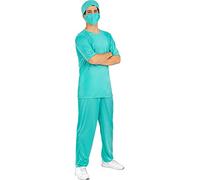 Funidelia | Doctor Costume for man Doctors & Nurses, Doctors, Professions - Costume for adults accessory fancy dress & props for Halloween, carnival & parties - Size S - M - Blue