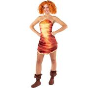 Funidelia | Eep Costume - The Croods for woman Cartoons, Films & Series, Funny, Caveman - Costume for adults accessory fancy dress & props for Halloween, carnival & parties - Size M - Orange