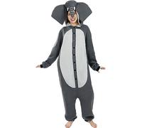 Funidelia | Elephant Onesie Costume for men and women Animals - Costume for adults accessory fancy dress & props for Halloween, carnival & parties - Grey/Silver
