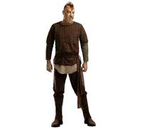 Funidelia | Floki Costume - Vikings for man Vikings, Barbarian, Nordic - Costumes for adults, accessory fancy dress & props for Halloween, carnival & parties - Size M - Brown