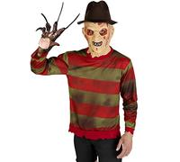 Funidelia | Freddy Krueger Jumper - A Nightmare on Elm Street for man Freddy, Horror - Costume for adults, accessory fancy dress & props for Halloween, carnival & parties - Size XXL - Red