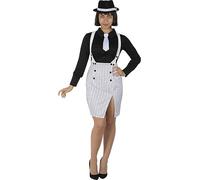 Funidelia | Gangster Costume for woman 20s, Cabaret, Mafia, Decades - Costume for adults accessory fancy dress & props for Halloween, carnival & parties - Size S - Black