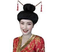 Funidelia | Geisha Wig for woman Japan, Countries, Cultures, the World - Accessories for adults, costume accessories - Black
