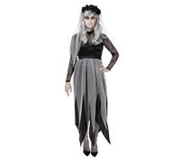 Funidelia Ghost Bride Costume for Women, Includes Dress and Headband with Flowers and Veil, Zombie - Outfit for Adults for Parties, Carnival and Halloween - Size XL