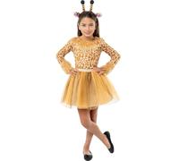 Funidelia | Giraffe Costumes for girl Animals, Desert - Costume for kids accessory fancy dress & props for Halloween, carnival & parties - Size 7-9 years - Brown