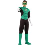 Funidelia | Green lantern costume OFFICIAL for man Superheroes, DC Comics, Justice League - Costumes for adults, accessory fancy dress & props for Halloween, carnival & parties - Size XL - Green