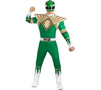 Funidelia Green Power Ranger Costume for man, Official License, Size XL Films & Series, Superheroes - Fancy dress for adults for parties, Carnival and Halloween