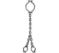 Funidelia | Hand and Neck Shackles with Chain for men and women Thief, Robber, Burglar, Professions - Accessories for adults, costume accessories - Grey/Silver
