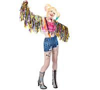 Funidelia | Harley Quinn Costume with Tassels - Birds of Prey for woman Superheroes, DC Comics - Costume for adults, accessory fancy dress & props for Halloween, carnival & parties