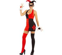 Funidelia | Harley Quinn Dress OFFICIAL for woman Superheroes, DC Comics, Suicide Squad, Villains - Costumes for adults, accessory fancy dress & props for Halloween, carnival & parties - Black