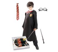 Funidelia Harry Potter Official Costume Kit for boys and girls, Include Gryffindor robe, tie, glasses, wand, gift box, Wizards - Outfit for kids for parties, Carnival and Halloween - Size 7-9 years
