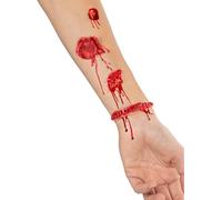 Funidelia | Infected Wound Set for men and women Undead, Halloween, Horror - Accessories for adults, costume accessories - Red