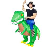Funidelia Inflatable Dinosaur Explorer Piggyback Costume for men and women Animals & T-Rex - Costume for adults accessory fancy dress & props for Halloween carnival & parties - One Size