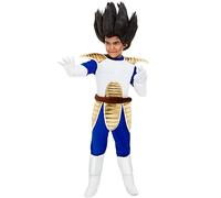 Funidelia | Kids Vegeta Costume Dragon Ball for boy Manga, Saiyan, Cartoons - Costume for kids accessory fancy dress & props for Halloween, carnival & parties - Size 3-4 years - Blue