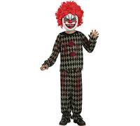 Funidelia | Killer Clown Costume s for boy Clowns, Circus, Funny - Costume for kids accessory fancy dress & props for Halloween, carnival & parties - Size 7-9 years - Red
