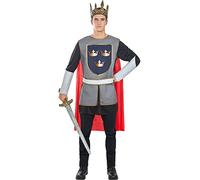 Funidelia | King Arthur Costume for man Knight - Costume for adults accessory fancy dress & props for Halloween, carnival & parties - Size S - Maroon