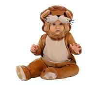 Funidelia Lion Costume for Babies, Includes snap-on jumpsuit, hat, tail and booties, Animals, Desert - Costume for babies for parties, Carnival and Halloween