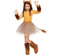 Funidelia | Lioness Costumes for girl Animals, Desert - Costume for kids accessory fancy dress & props for Halloween, carnival & parties - Brown