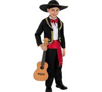 Funidelia | Mariachi Costume for boy Sugar skull, Day of the Dead, Horror - Costume for kids accessory fancy dress & props for Halloween, carnival & parties - Size 5-6 years - Brown
