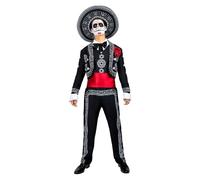 Funidelia Mariachi Costume for Men with hat, Day of the Dead Catrina Suit for Adult, Halloween and Carnival Costumes - Size S