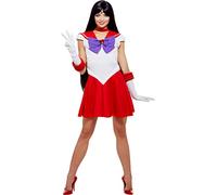 Funidelia | Mars Costume - Sailor Moon for woman Anime, Cosplay, Cartoons - Costumes for adults, accessory fancy dress & props for Halloween, carnival & parties - Size XS - Red