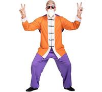 Funidelia | Master Roshi Costume Dragon Ball for man Manga, Saiyan, Cartoons - Costume for adults accessory fancy dress & props for Halloween, carnival & parties - Size S - Orange