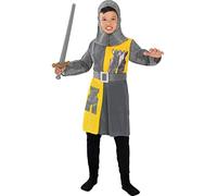 Funidelia | Medieval Knight Costume for boy Medieval, Middle Ages - Costume for kids accessory fancy dress & props for Halloween, carnival & parties - Size 5-6 years - Grey/Silver