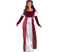 Funidelia | Medieval Princess Costume for woman Princesses, Queen - Costume for adults accessory fancy dress & props for Halloween, carnival & parties - Size S - Brown
