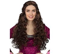 Funidelia | Medieval Princess Wig for woman Princesses, Queen - Accessories for adults, costume accessories - Brown
