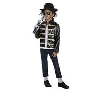 Funidelia | Michael Jackson Black Military Jackets for boy Pop Music, Music Bands, Singers, 80s - Accessories for kids, costume accessories - Size 7-9 years - Black
