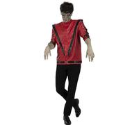 Funidelia | Michael Jackson Thriller Jacket for man Pop Music, Music Bands, Singers, 80s - Accessories for adults, costume accessories - Size M - L - Red