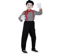 Funidelia | Mime Costume s for boy Clowns, Circus, Funny - Costume for kids accessory fancy dress & props for Halloween, carnival & parties - Size 7-9 years - Black