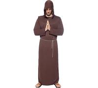 Funidelia Monk Costume for man Priest Religious Professions - Costume for adults accessory fancy dress & props for Halloween carnival & parties - Size 3XL - Brown