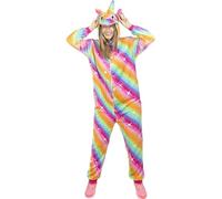 Funidelia | Multicolour Unicorn Onesie Costume for woman Costume for adults, accessory fancy dress & props for Halloween, carnival & parties - Size S-M