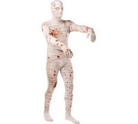Funidelia Mummy second skin costume for men and women, Size L Horror, Halloween - Fancy dress for adults for parties, Carnival and Halloween