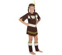 Funidelia | Native American Costume for girl Indian, Cowboys, Western - Costume for kids accessory fancy dress & props for Halloween, carnival & parties - Size 7-9 years - Brown