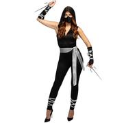 Funidelia | Ninja Costume for woman Ninja, Japan - Costume for adults accessory fancy dress & props for Halloween, carnival & parties - Size XXL - Black