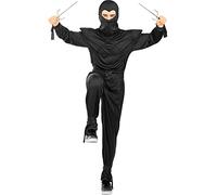 Funidelia | Ninja Costume in Black for man Ninja, Japan - Costume for adults accessory fancy dress & props for Halloween, carnival & parties - Size L - XL - Black