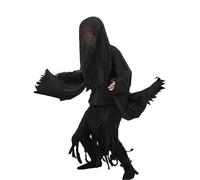 Funidelia Official Dementor Costume - Harry Potter for Boys, Includes Robe, Skeleton Chest and Hood, Wizards - Outfit for Kids for Parties, Carnival and Halloween - Size 10-12 Years