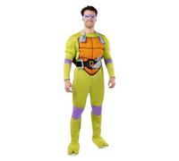 Funidelia Official Donatello Costume - Teenage Mutant Ninja Turtles for Men, Muscular Jumpsuit with Mask, Shell, Belt and Knee Pads, Carnival, Halloween and Party Costumes - Size M